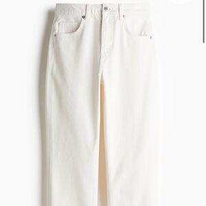 Cream Straight-Leg Pants